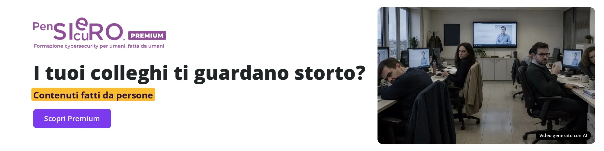 PensieroSicuro Premium: formazione cybersecurity per i dipendenti